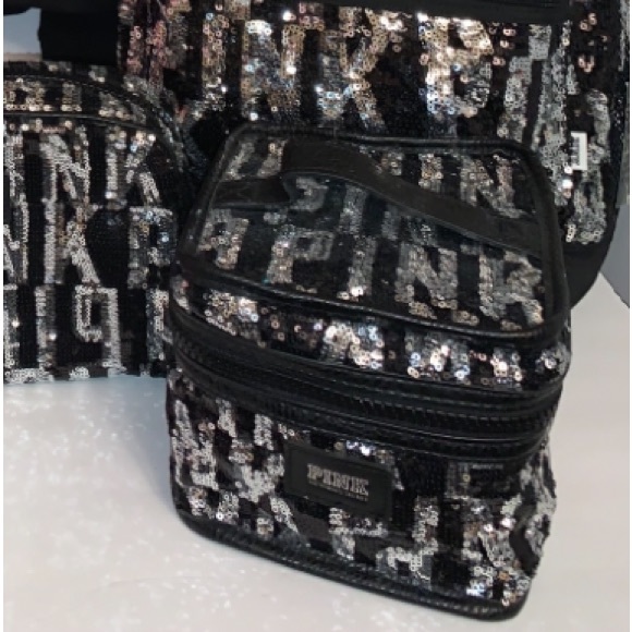 PINK Victoria's Secret Handbags - VS PINK RARE New Fashion Show New Sequin Beauty Case